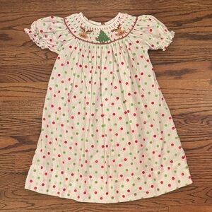 EUC Classic Whimsy Smocked Christmas Dress Size 2